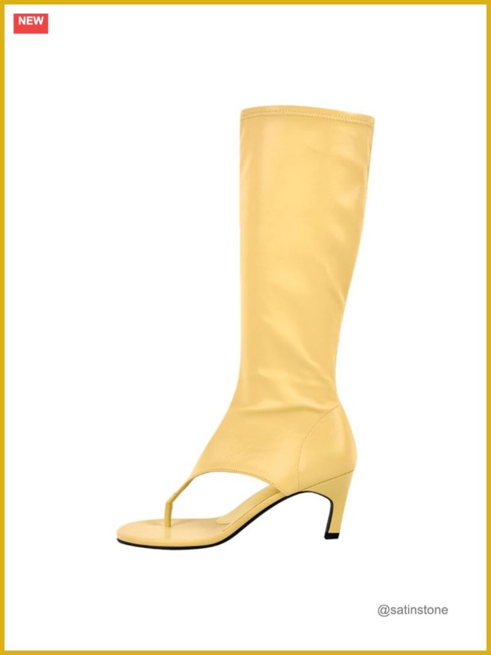Women's Knee High Kitten Heel Thong Open Toe Sandal Boots, Stiletto Heel, Zip